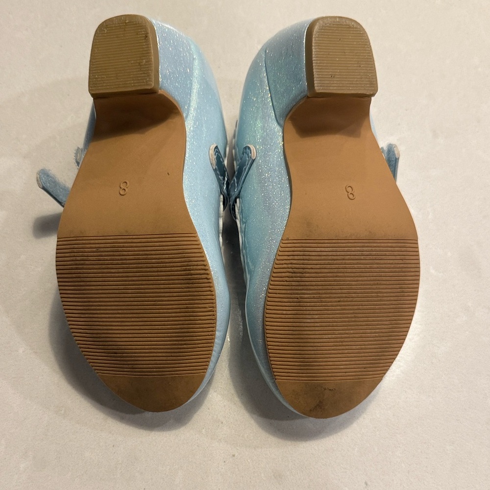 Disney Sparkling Blue Princess Cinderella High Heel Shoes • Size 8 - Picture 4 of 4